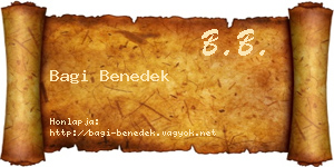 Bagi Benedek névjegykártya